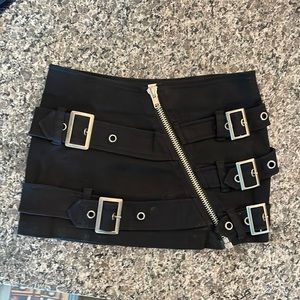 Vintage Lip Service Heavy denim buckle skirt